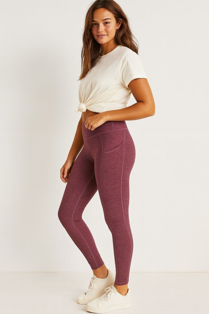 Aerie Chill Play Move Leggings Women’s S Purple Side Pocket Athletic Yoga Pants